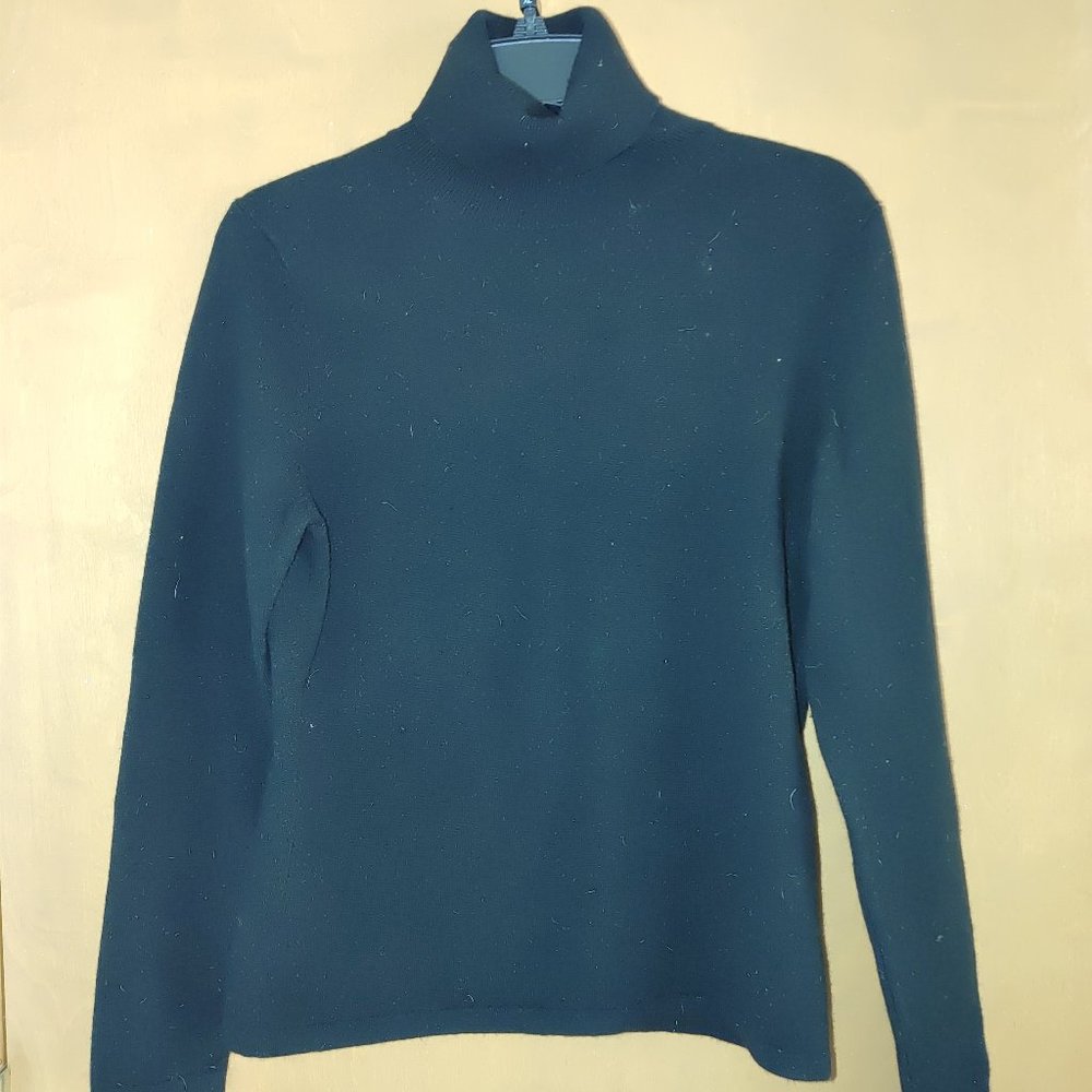 NEWMAN MARCUS Woman's 100% Cashmere Turtleneck Sweater Size L Used